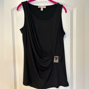 Michael Kors Sleeveless Faux Wrap Top